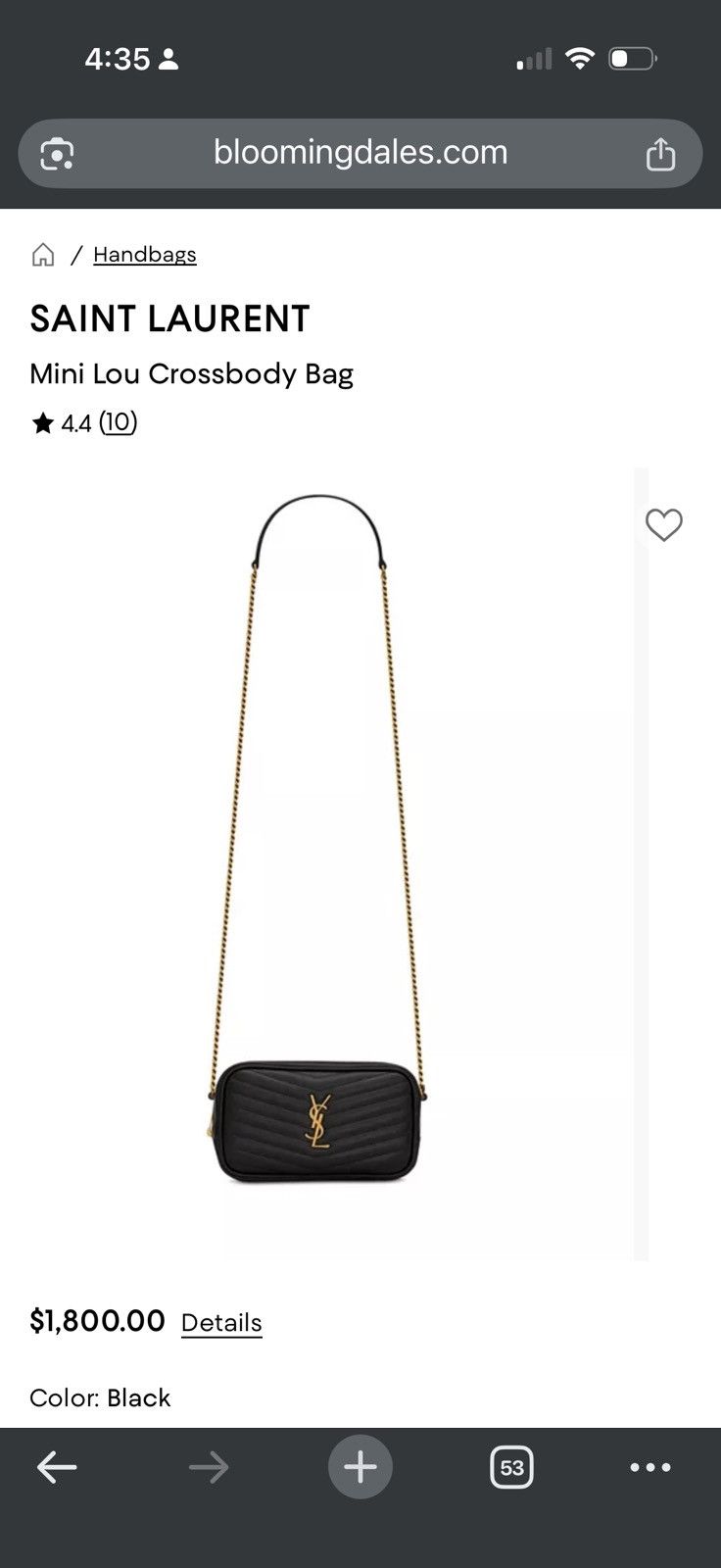 Yves Saint Laurent Saint Laurent Black Quilted Camera Bag with Gold Chain Size ONE SIZE - 7 Thumbnail