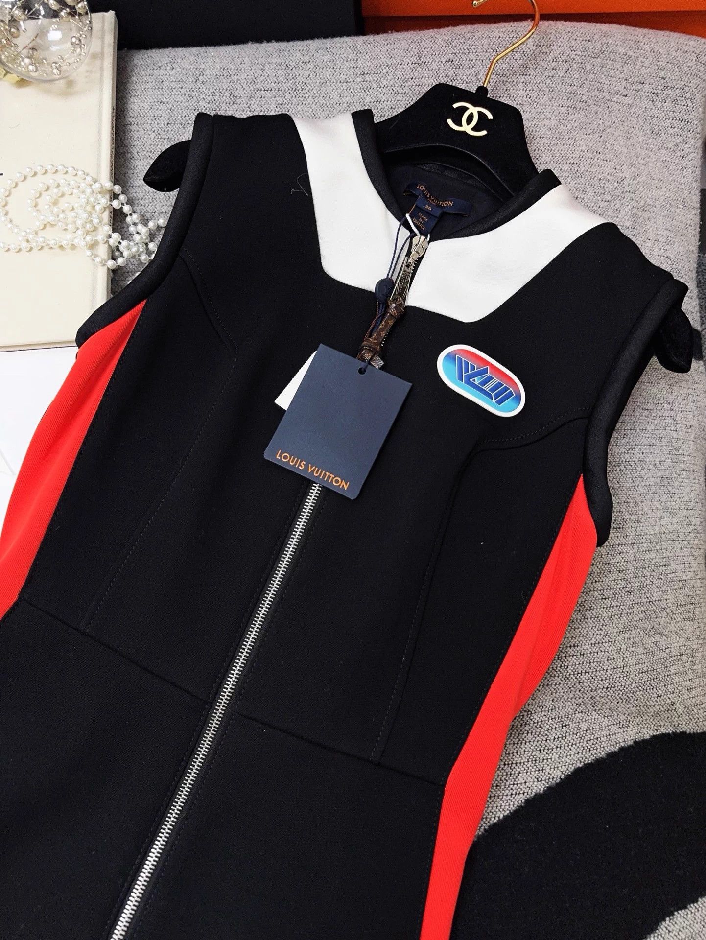 Louis Vuitton LV women's color blocked sleeveless dress 36 Size XS / US 0-2 / IT 36-38 - 8 Thumbnail