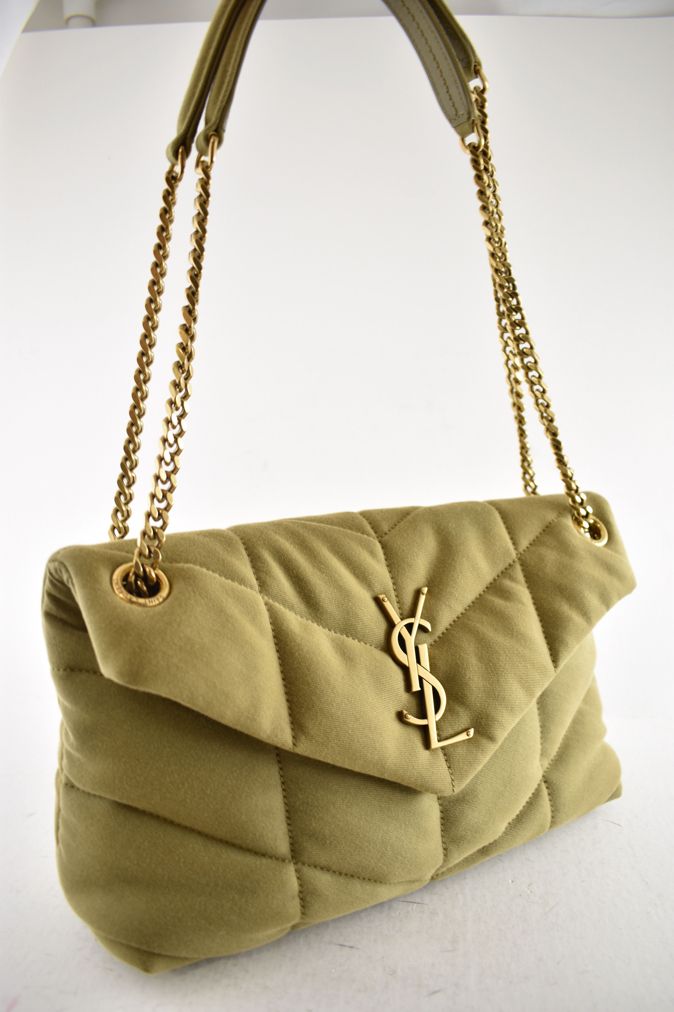 Saint Laurent Paris Saint Laurent Small Puffer Chain Fir Gold YSL Crossbody Bag Size ONE SIZE - 5 Thumbnail