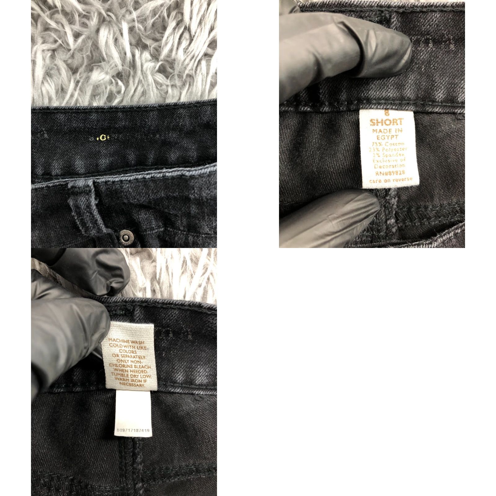 Vintage Sonoma Jeans Womens Short 8 Dark Wash Black Straight Size 30" / US 8 / IT 44 - 9 Thumbnail