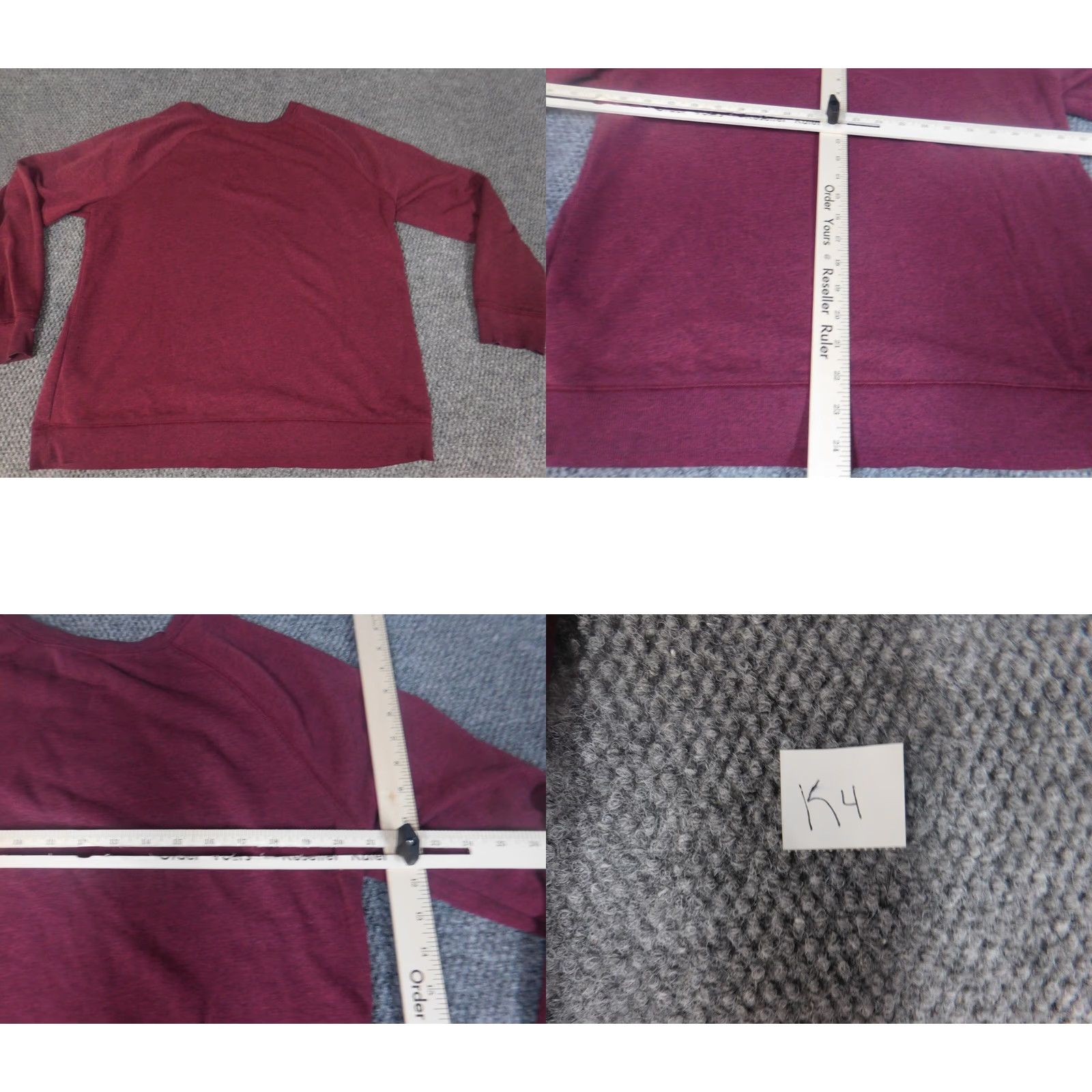 Old Navy Old Navy Womens Sweater Large Burgundy Pullover Crew Neck Long Sleeve Puff Sleeve Bow Button Knit Stretch Regular Size L Womens Pullover Sweater Size L / US 10 / IT 46 - 9 Thumbnail