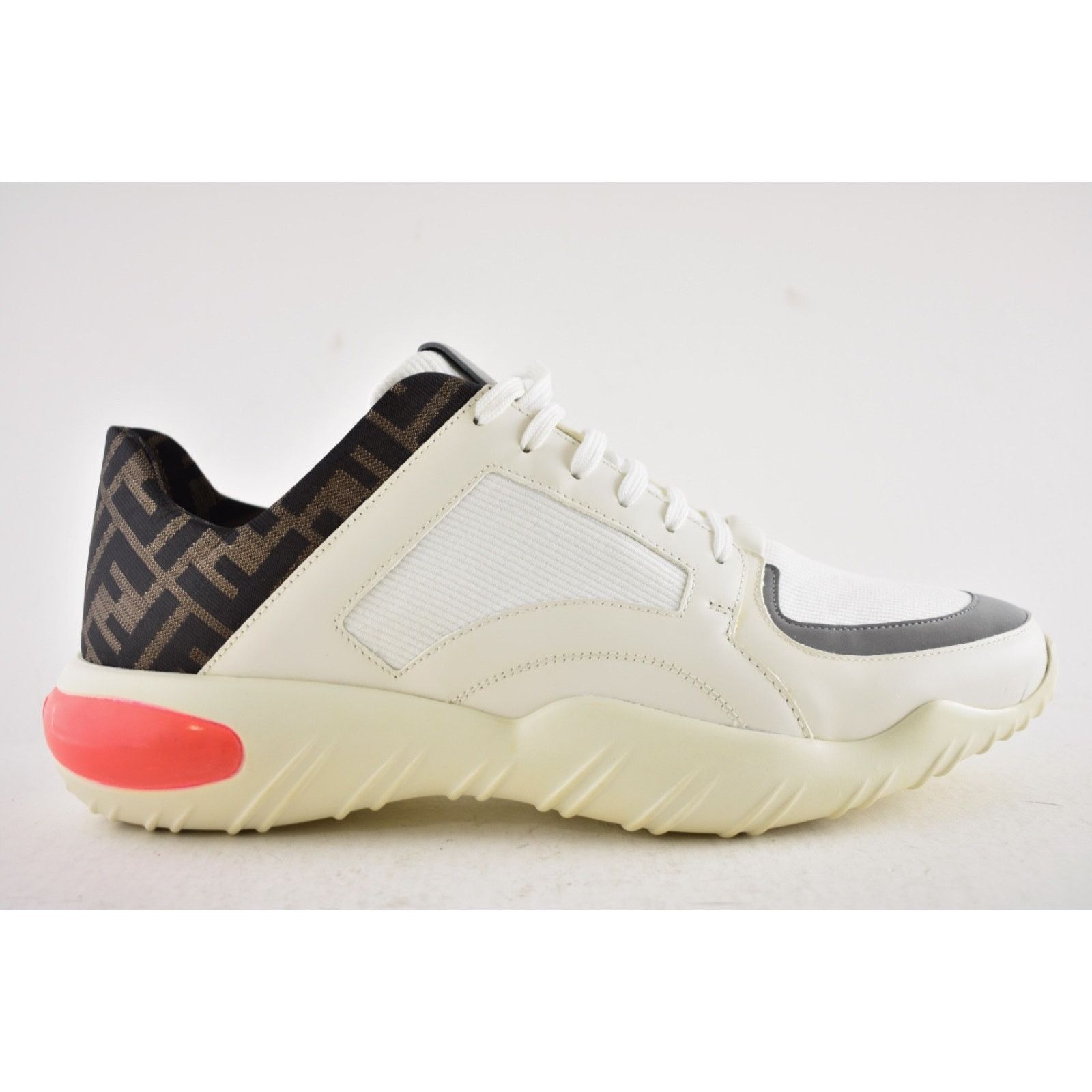 Fendi Fendi Mens White FF Logo Sneaker Flat Trainer US 10.5 Size US 10.5 / EU 43-44 - 2 Thumbnail