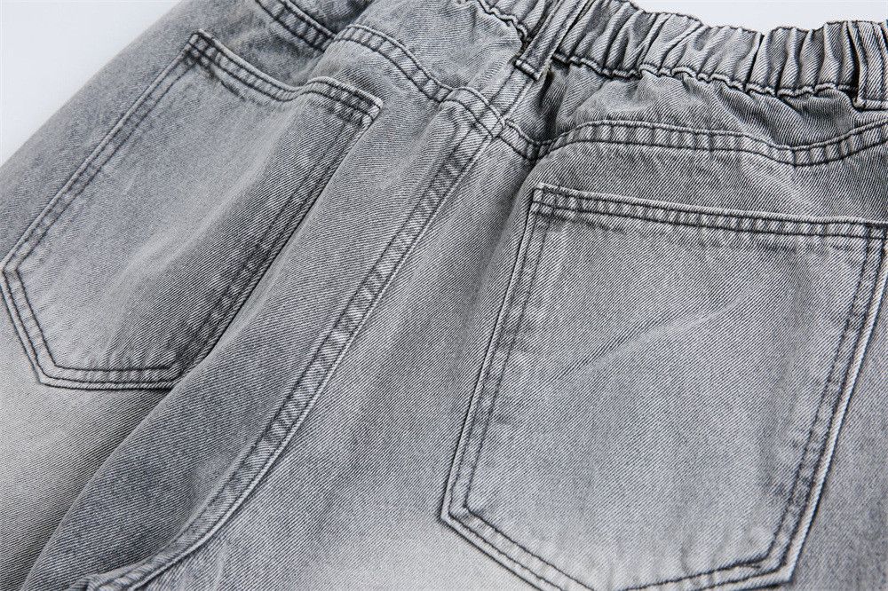 Vintage Retro Punk Distressed Washed Denim Shorts Size US 32 / EU 48 - 4 Thumbnail