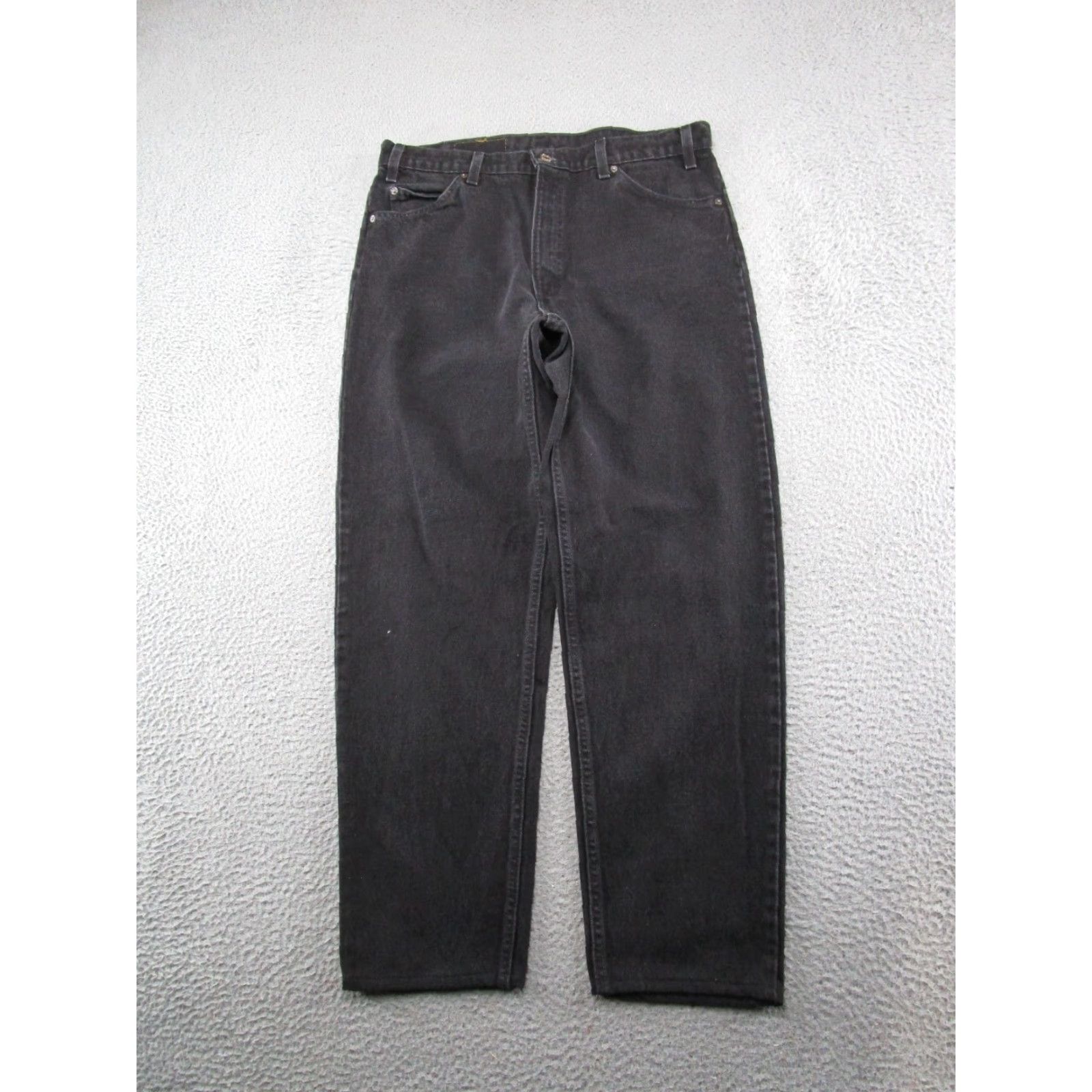 Levi's VINTAGE Levis 550 Orange Tab Relaxed Fit Tapered Leg Black Jeans Tag 36x32 READ Size US 36 / EU 52 - 5 Thumbnail