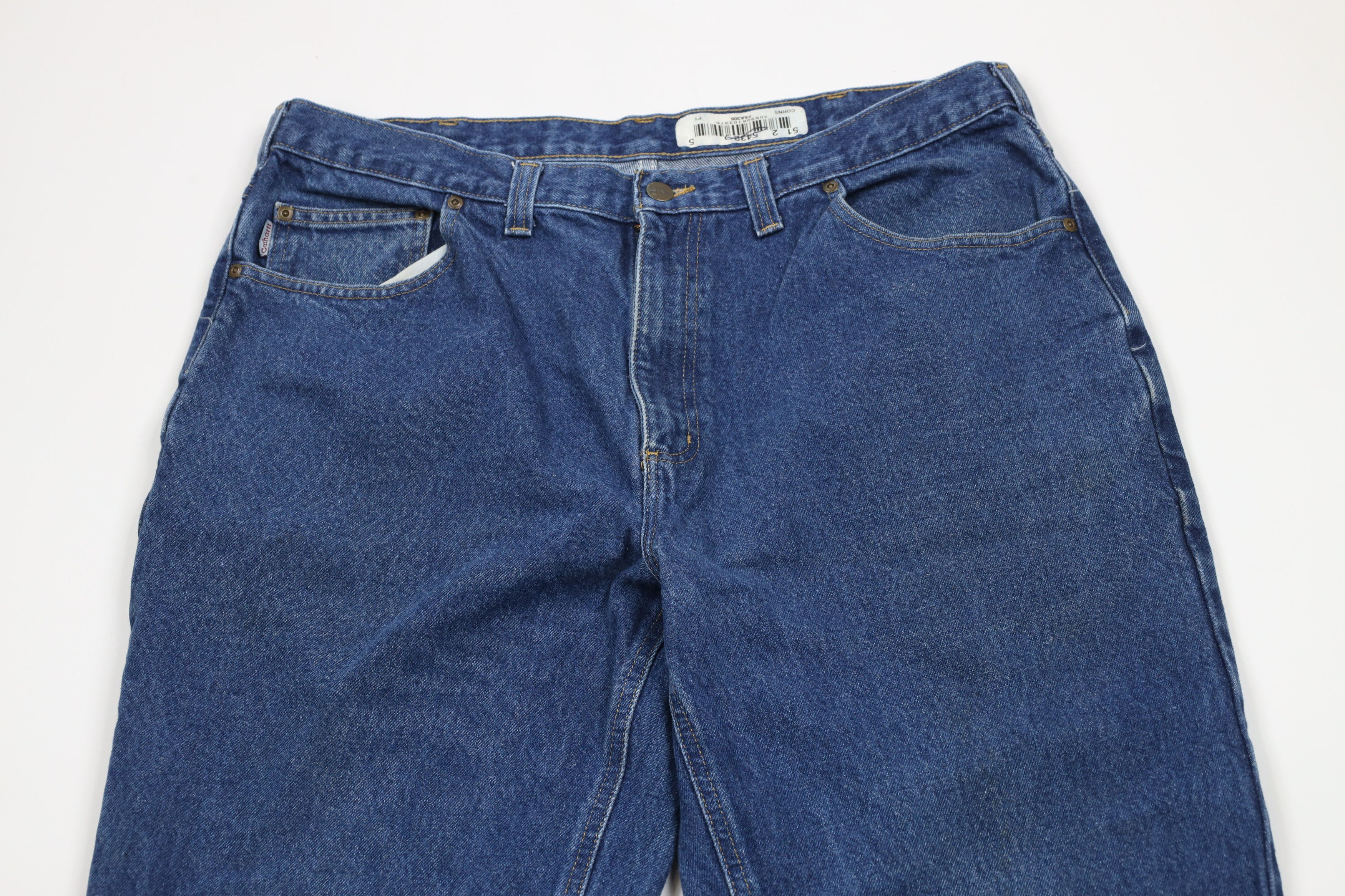 Carhartt × Vintage Vintage Carhartt Spell Out Relaxed Fit Denim Jeans Blue Size US 38 / EU 54 - 2 Thumbnail