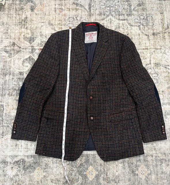 Harris Tweed Harris Tweed Vintage 100% Wool Brown Check Blazer Size 44R - 4 Thumbnail