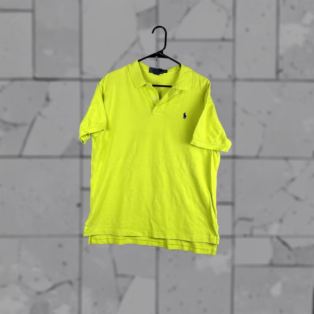 Polo Ralph Lauren Polo by Ralph Lauren Polo Shirt Mens Large Yellow Solid Pony Logo Short Sleeve Size US L / EU 52-54 / 3 - 1 Thumbnail