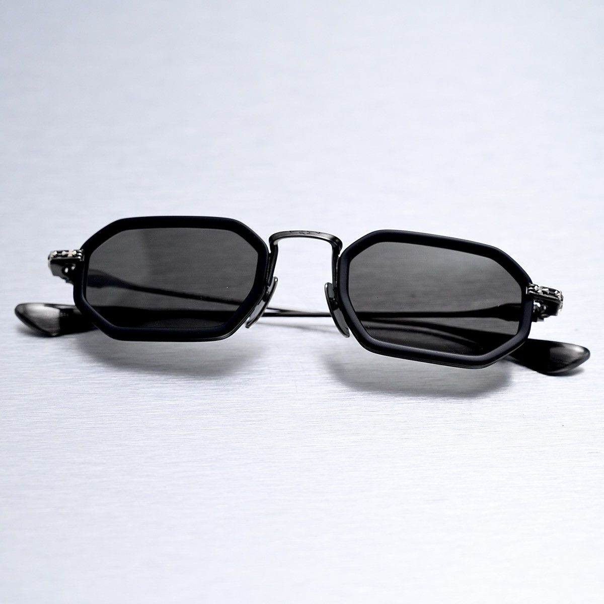 Chrome Hearts CHROME HEARTS STYLIDA MATTE BLACK/PEWTER SUNGLASSES Size ONE SIZE - 9 Thumbnail