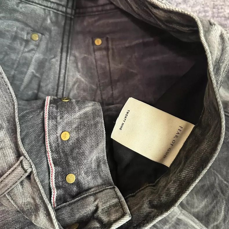 Fear of God Fear of God Black water corrugated jeans Size US 29 - 9 Thumbnail