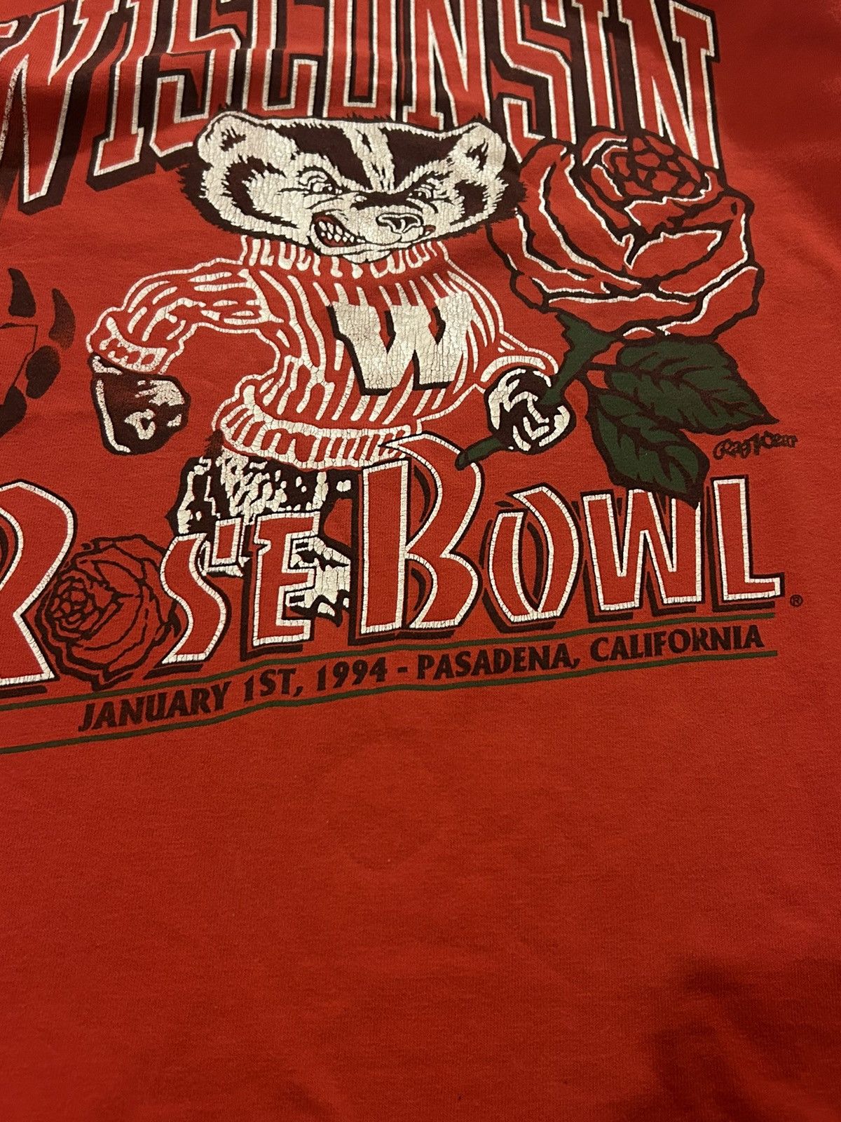 Vintage Vintage 1994 University of Wisconsin Badgers NCAA Rose Bowl Size US L / EU 52-54 / 3 - 5 Thumbnail