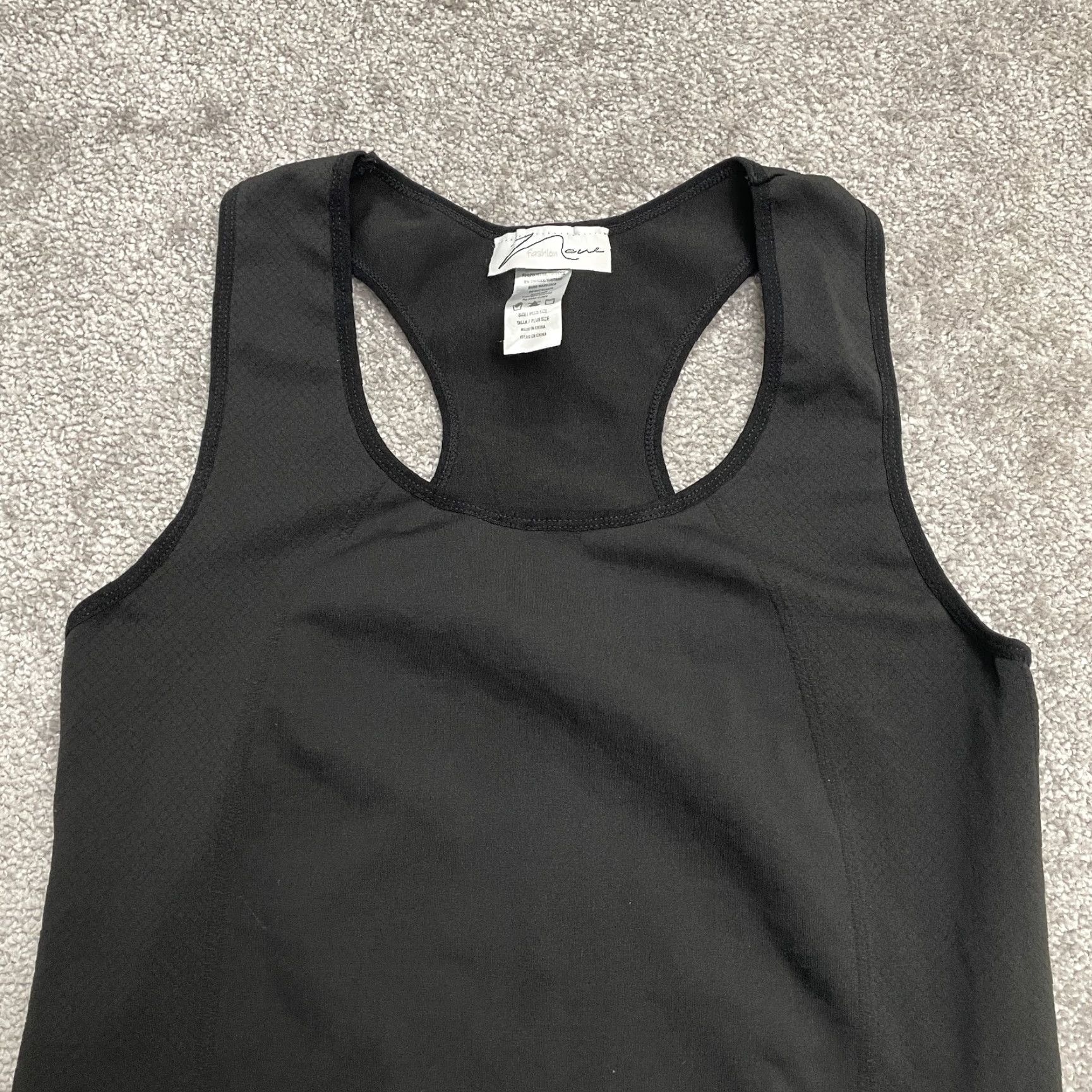 Vintage Neue Fashion Shape Wear Tank Top Womens Plus Size Black Racerback Sleeveless Size XL / US 12-14 / IT 48-50 - 4 Thumbnail