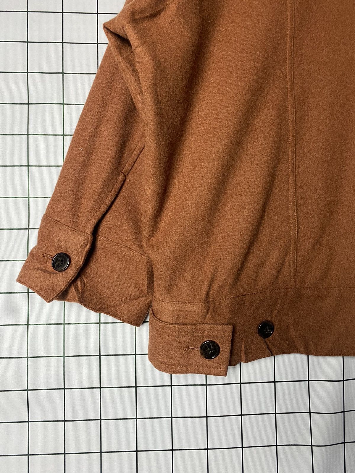 Issey Miyake Zucca by Issey Miyake Brown Button Wool Jacket Size US L / EU 52-54 / 3 - 9 Thumbnail