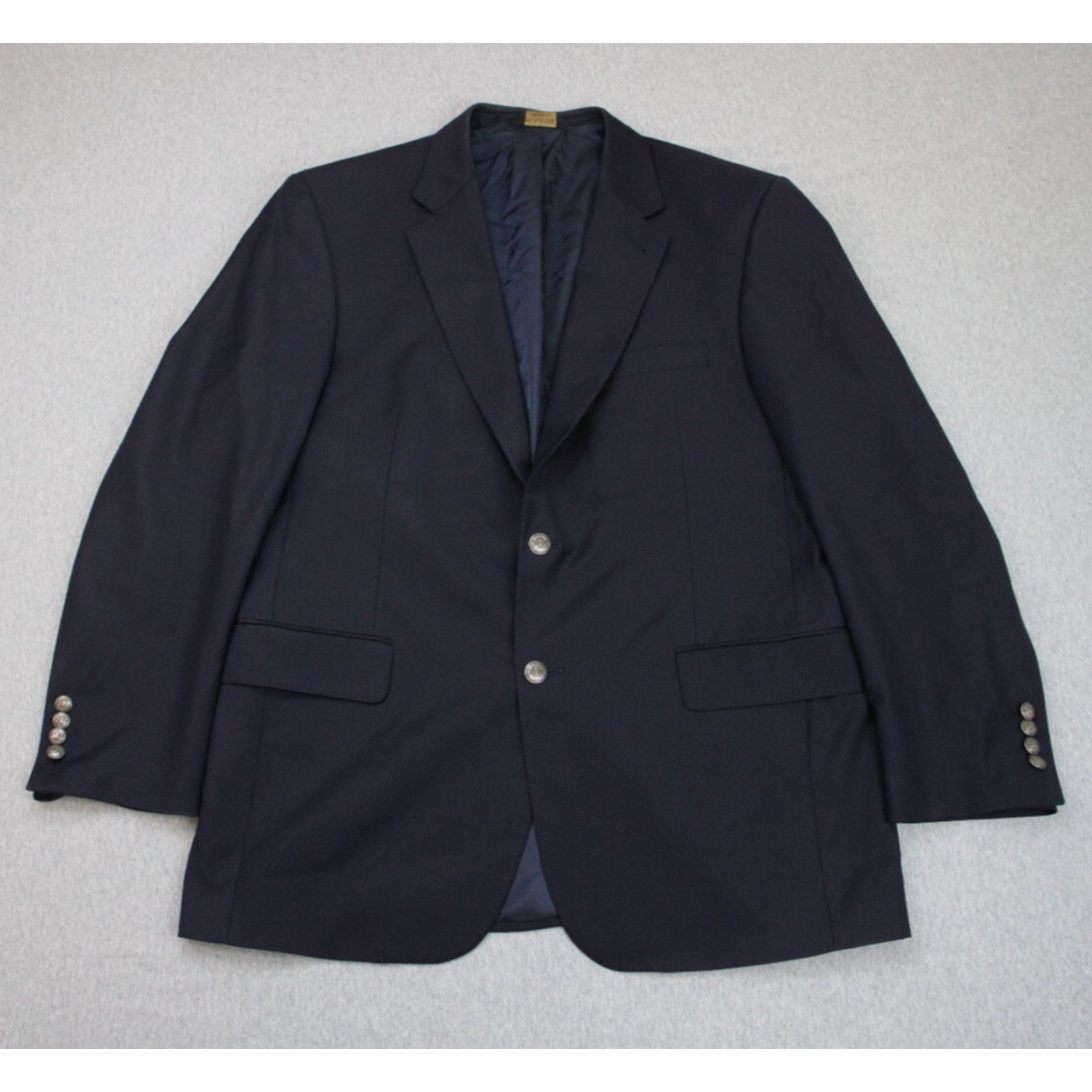 Jos. A. Bank Jos A Bank Blazer Mens 42 Navy Blue Signature Gold Wool Size 42S - 1 Thumbnail