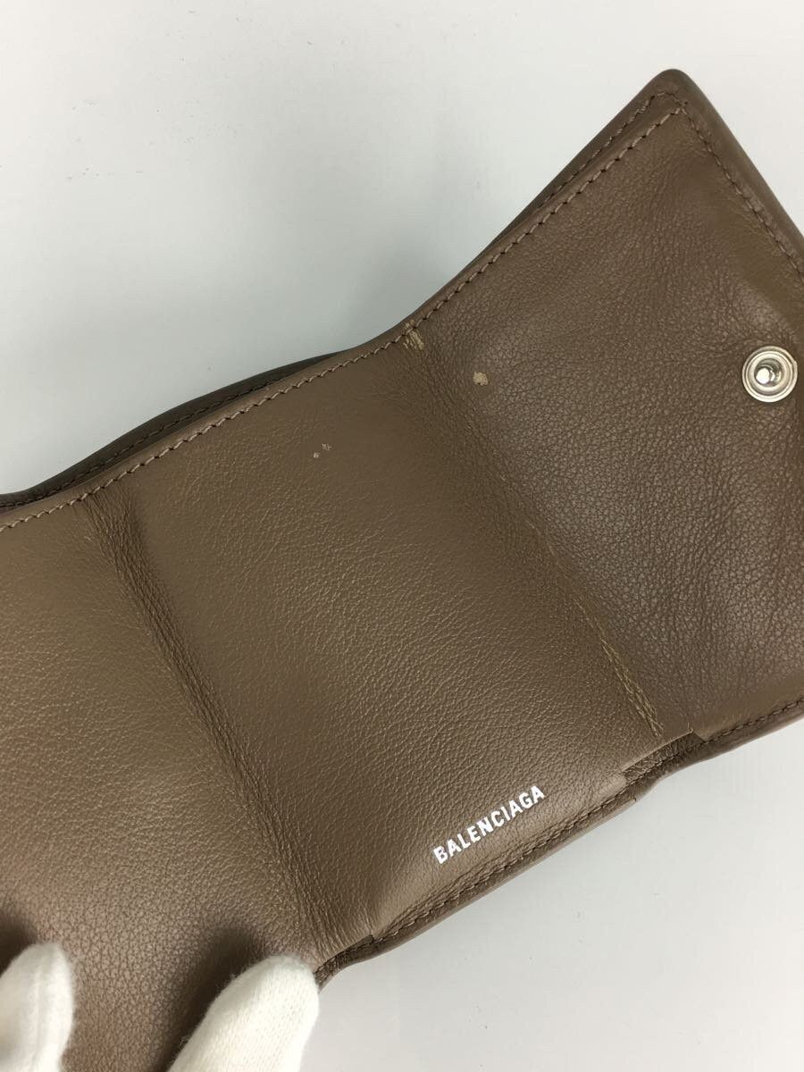Balenciaga Balenciaga Paper Leather Mini Wallet Brown Size ONE SIZE - 6 Thumbnail
