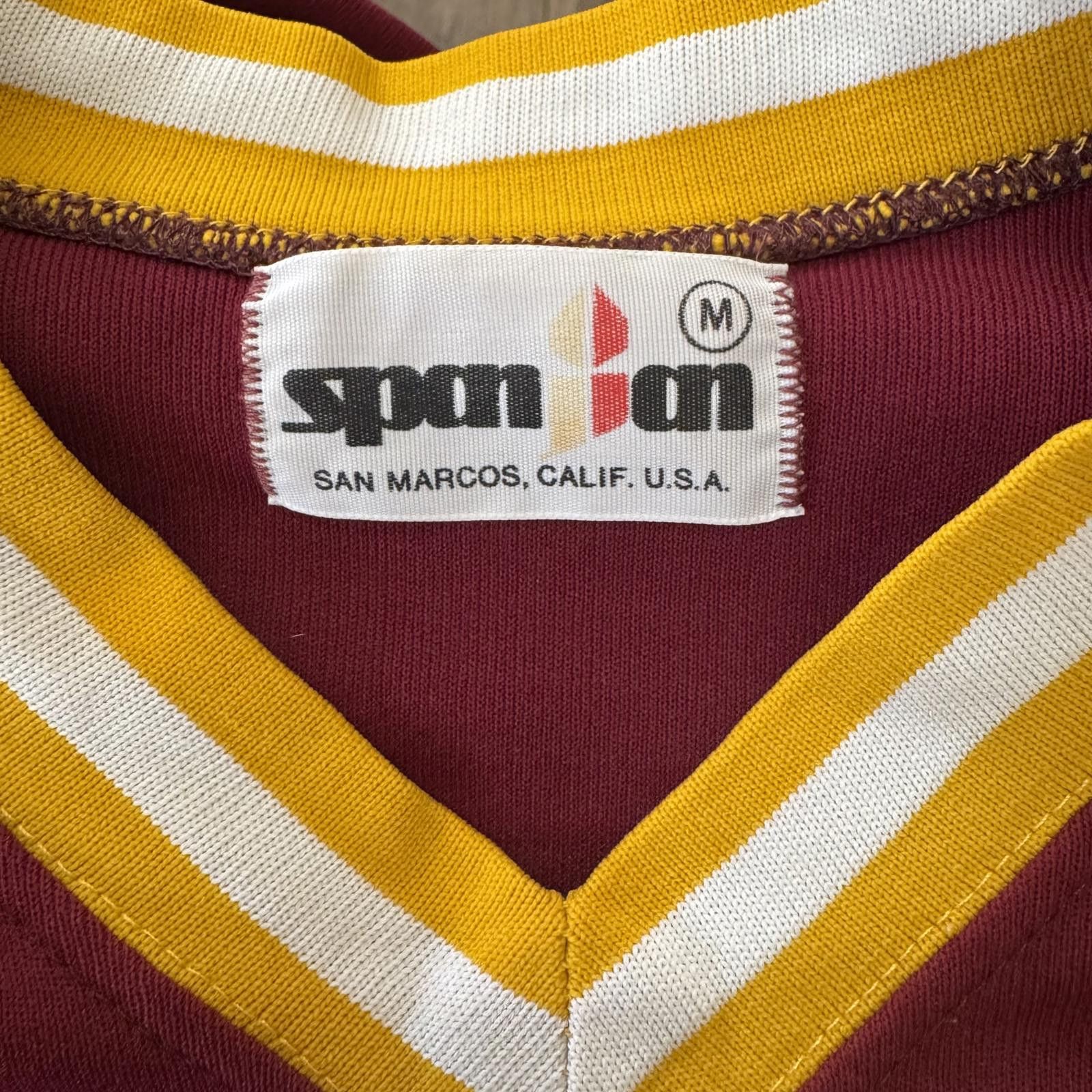 Other Vintage 70s 80s Spanjian Blank V Neck Maroon Shirt Size US M / EU 48-50 / 2 - 4 Thumbnail