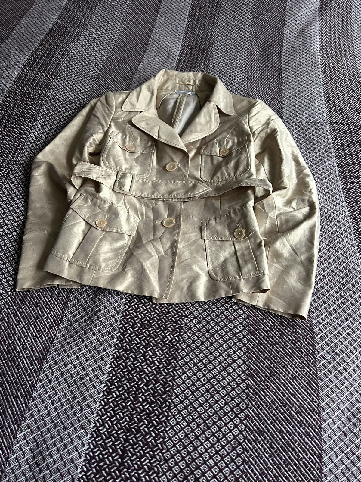 Max Mara Vintage Max Mara Women Solid Jacket Lining Viscosa / Cupro Size M / US 6-8 / IT 42-44 - 5 Thumbnail