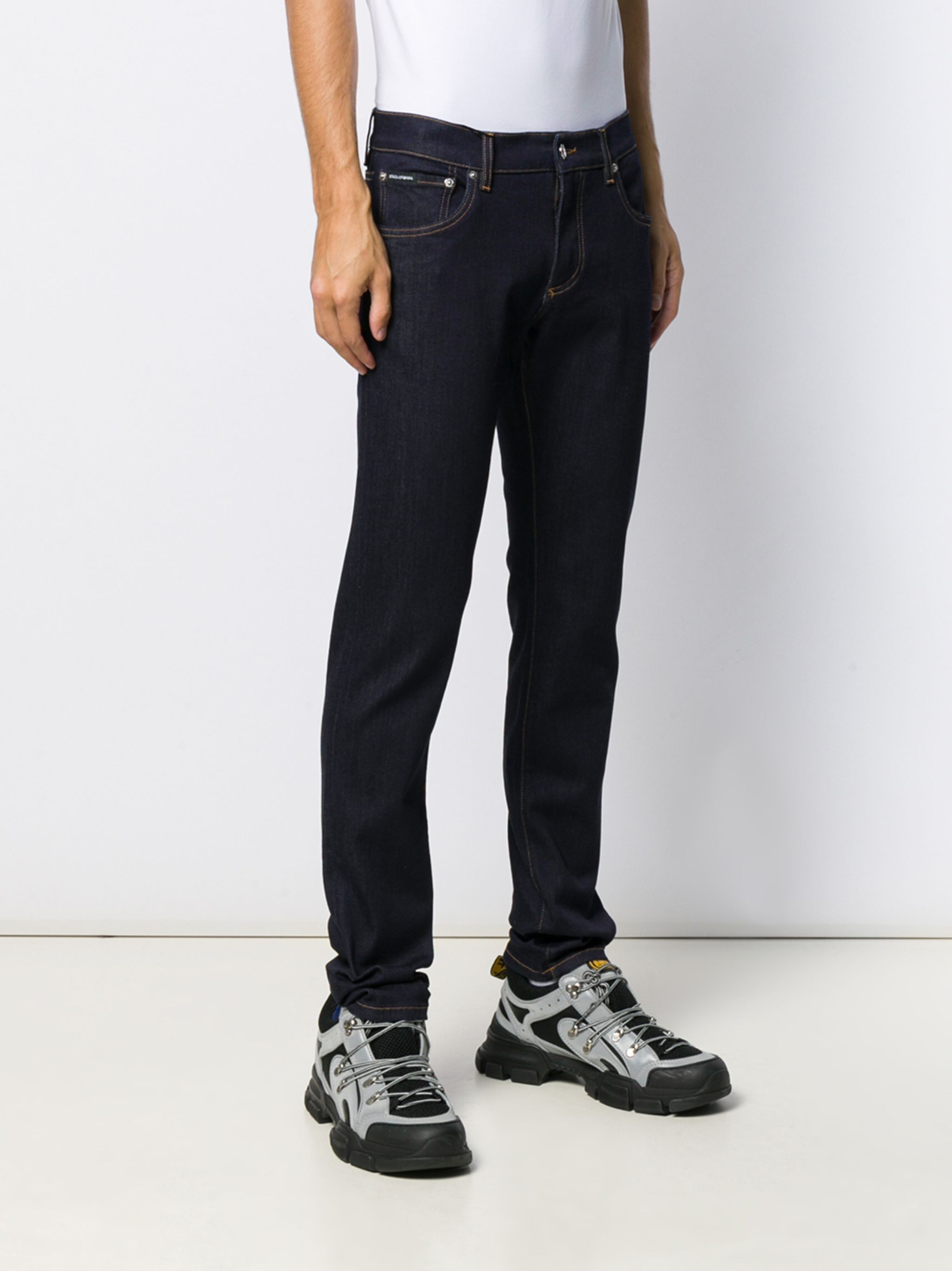 Dolce & Gabbana o1y0125 Logo Jeans in Blue Size US 28 / EU 44 - 3 Thumbnail