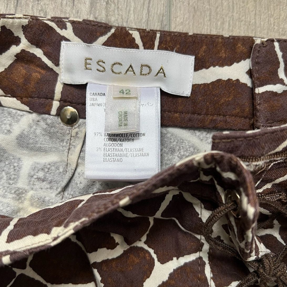 Escada ESCADA Giraffe Print Lace-up Pants Size 30" / US 8 / IT 44 - 2 Thumbnail