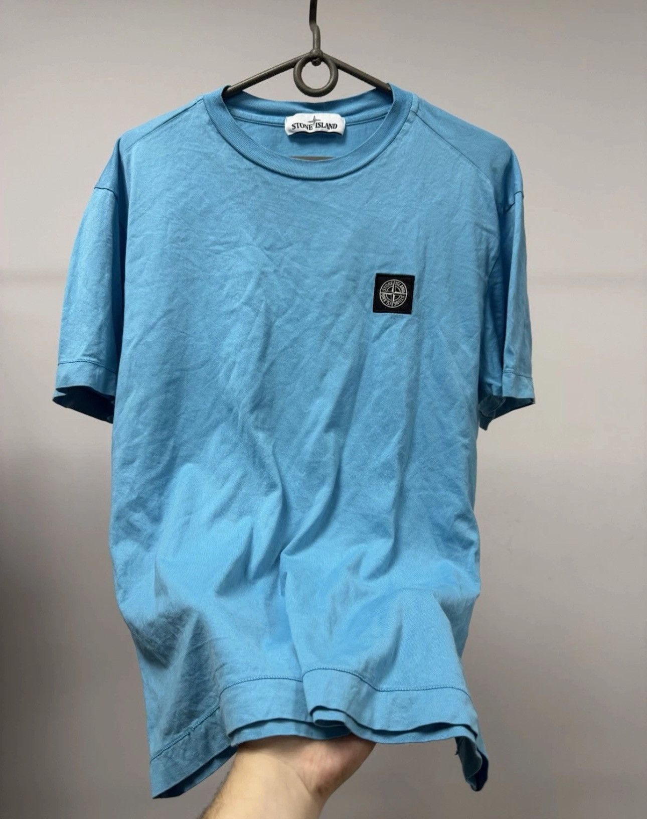 Stone Island Stone Island T Shirt Patch Program Baby Blue Authentic Size US S / EU 44-46 / 1 - 2 Thumbnail