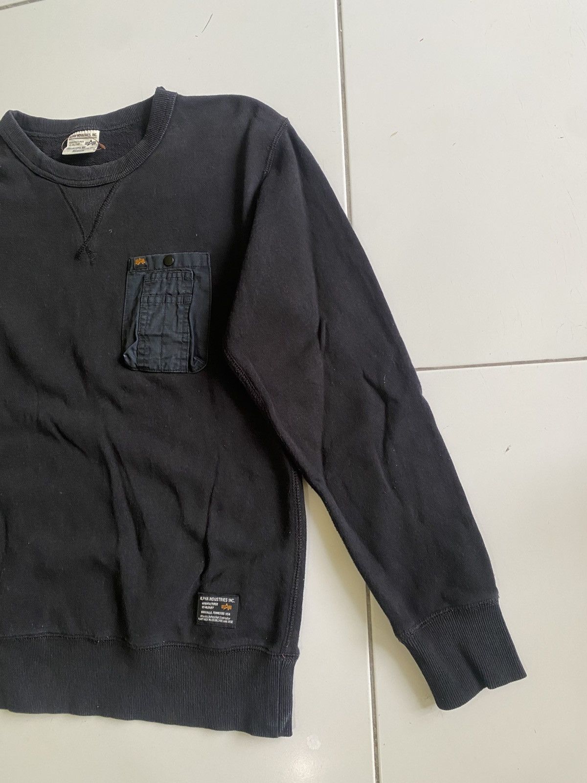 Alpha Industries Vinatge Alpha Industries single pocket crewneck Size US M / EU 48-50 / 2 - 2 Thumbnail