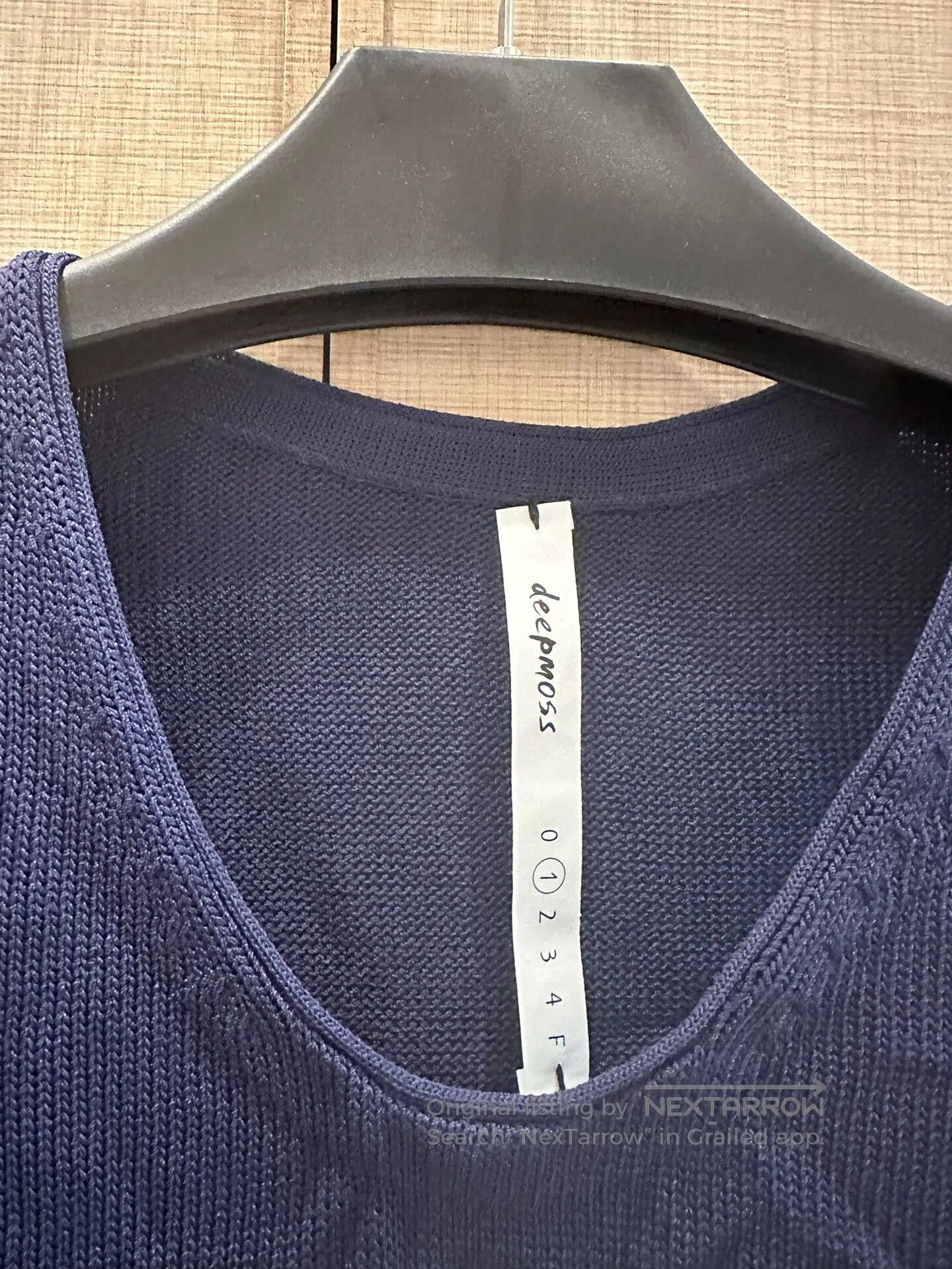 Japanese Brand Deepmoss Navy Knit Vest Size One. Size S / US 4 / IT 40 - 3 Thumbnail