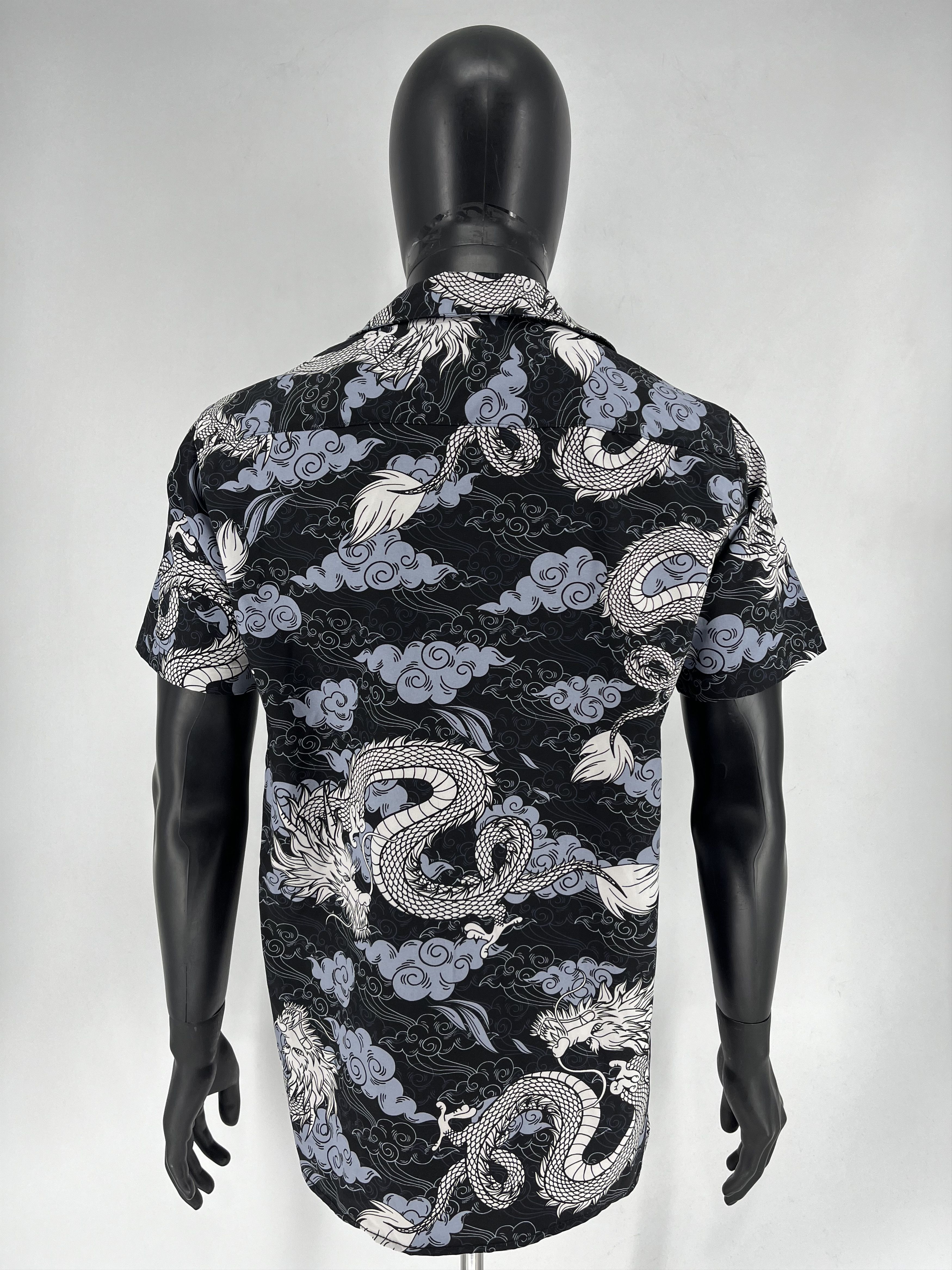 Japanese Brand Vintage Y2k Washed AvantGarde Tribal Tee Dragon Button Ups Size US M / EU 48-50 / 2 - 8 Thumbnail