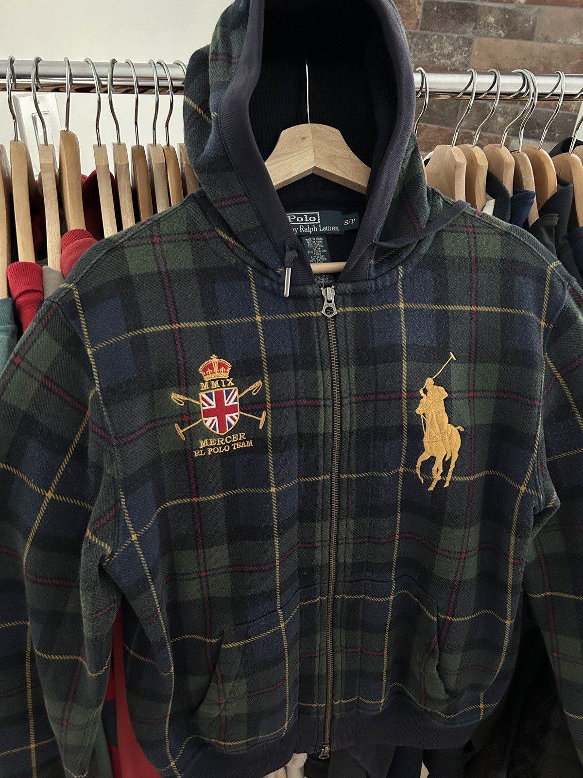 Polo Ralph Lauren Streetwear Vintage VINTAGE POLO RALPH LAUREN MERCER CLUB HOODIE ENGLAND PLAID Grailed