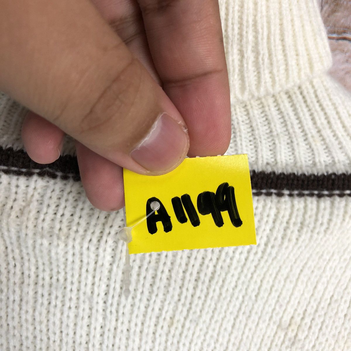 Homespun Knitwear × Japanese Brand Mens White vintage japan sweatshirt Knitwear #A1199 Size US M / EU 48-50 / 2 - 11 Thumbnail