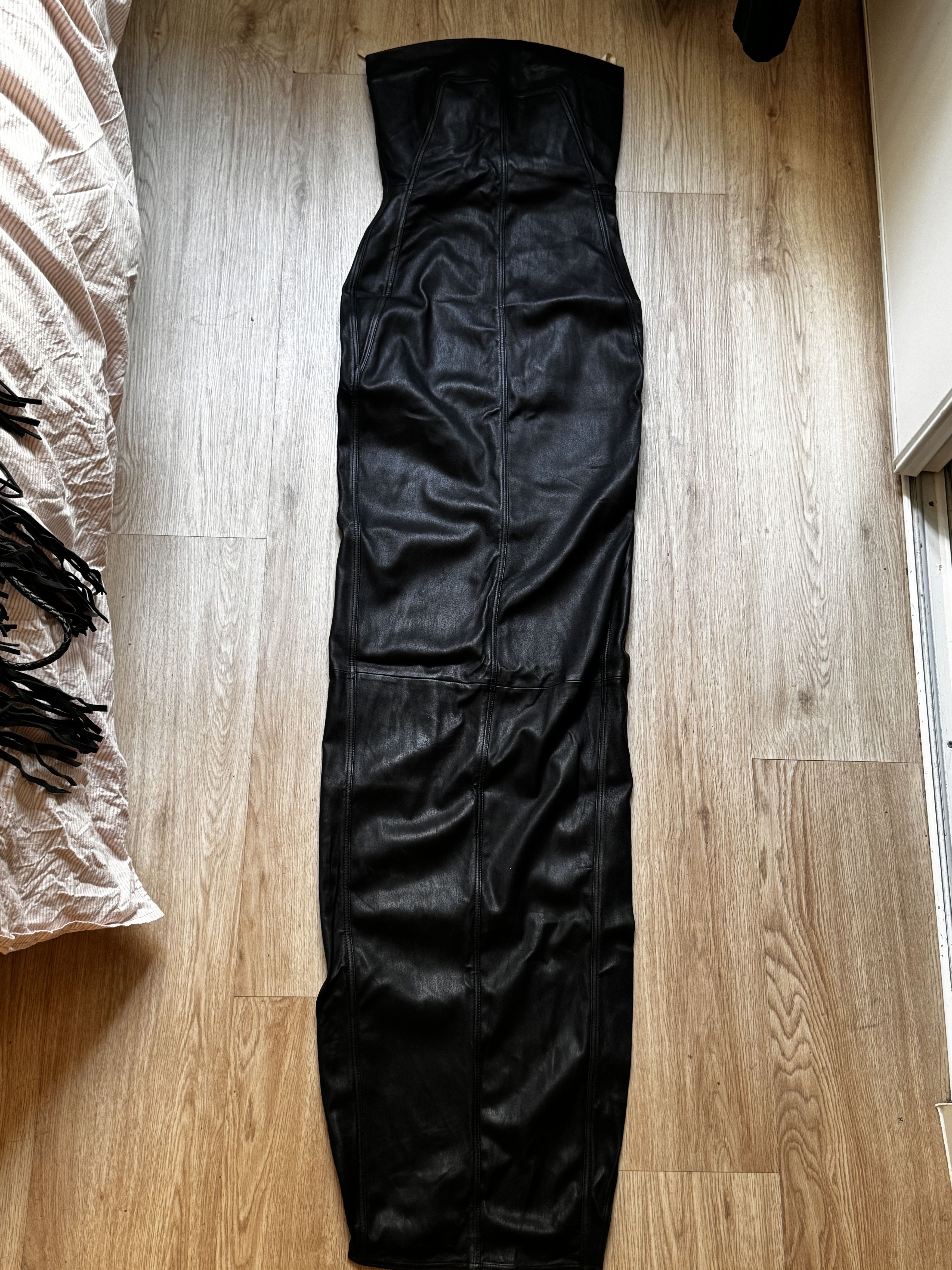 Rick Owens Black leather dress as seen on Kendal Jenner Size XS / US 0-2 / IT 36-38 - 1 Thumbnail