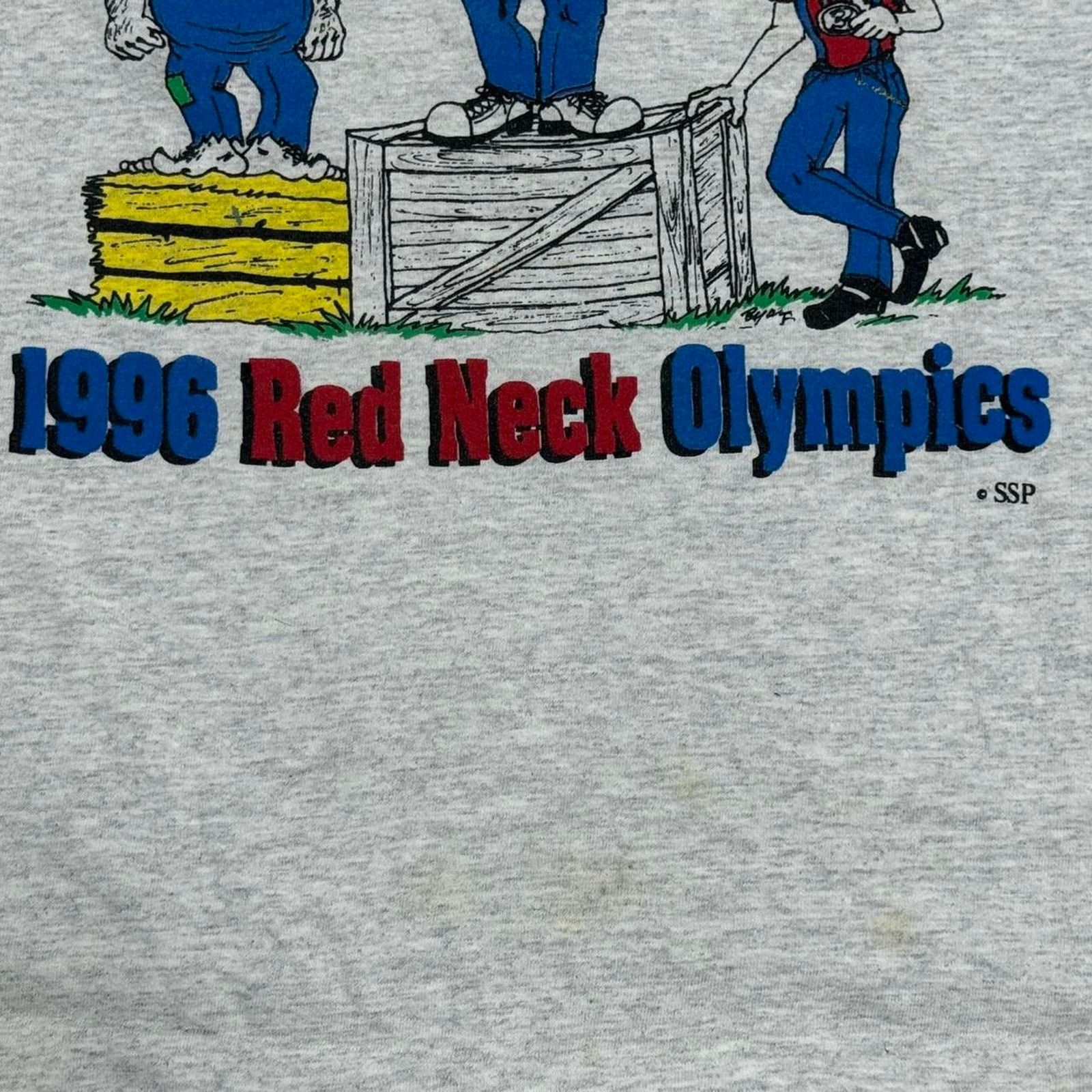 Vintage VINTAGE 90S SINGLE STITCH 1996 ALABAMA REDNECK OLYMPICS TEE: Size US L / EU 52-54 / 3 - 3 Thumbnail