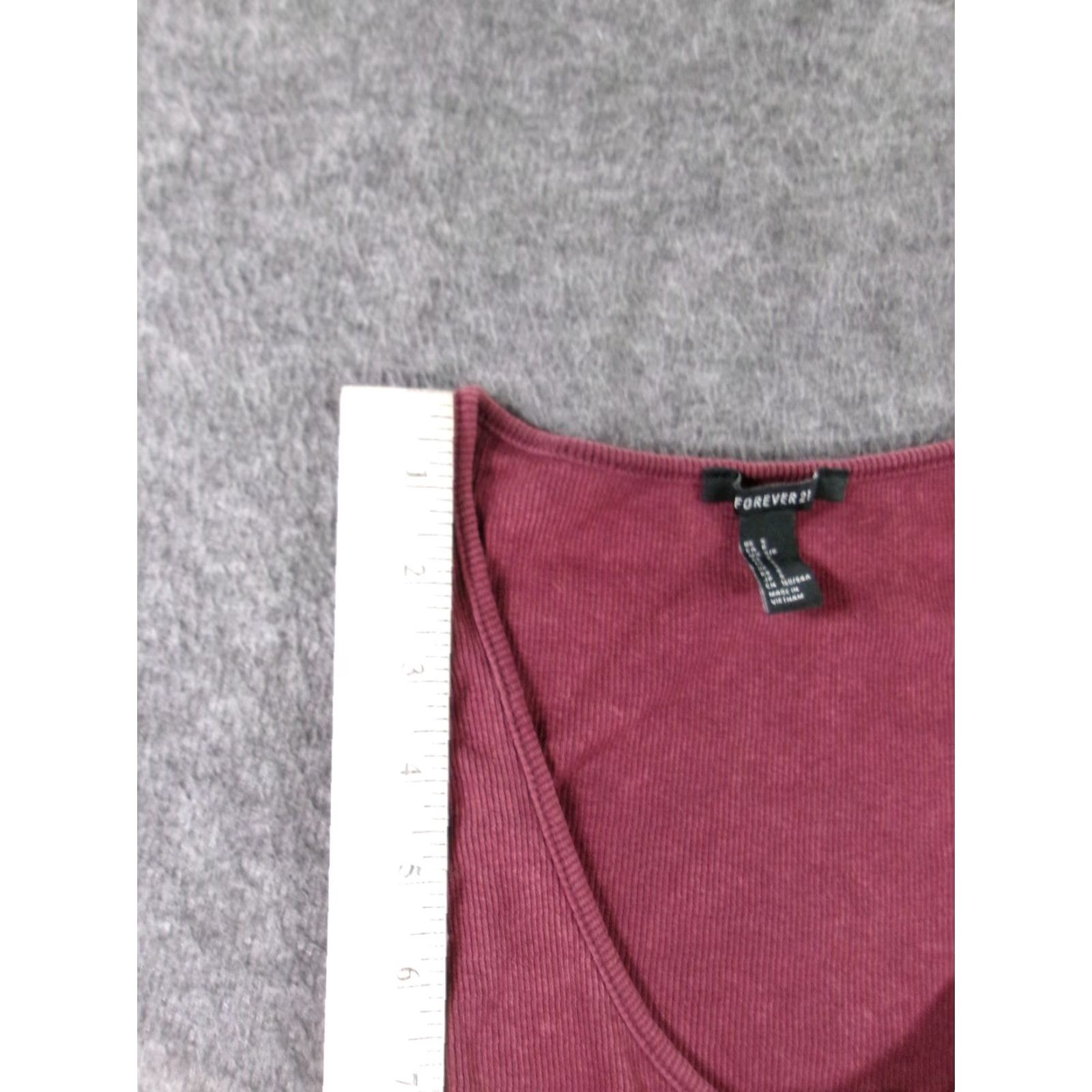 Forever 21 Forever 21 Dress Women S Burgundy Tank Midi Ribbed Button Front Stretch Bodycon Size S / US 4 / IT 40 - 5 Thumbnail