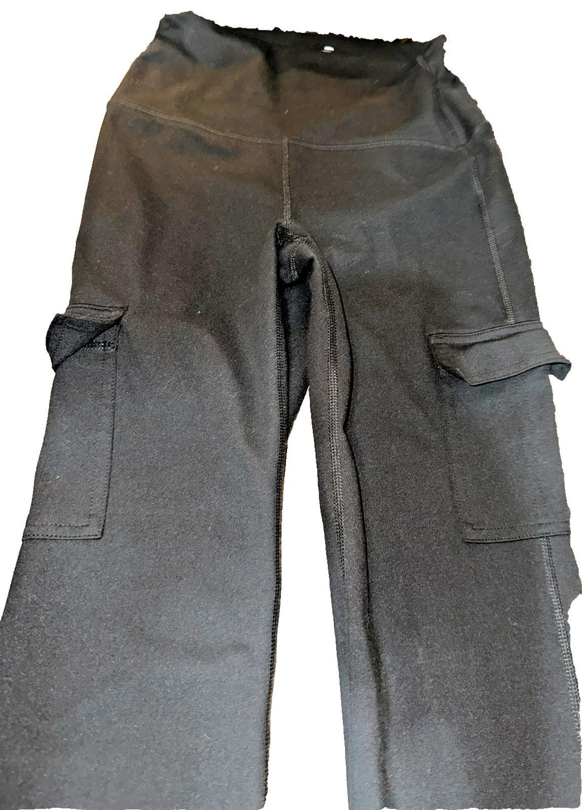 Designer Velocity Black Cargo Leggings Size S Athleisure Utility Size S / US 4 / IT 40 - 3 Thumbnail