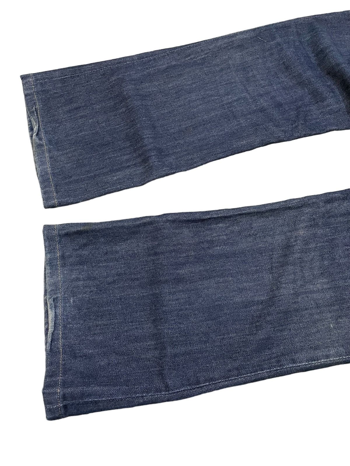 Issey Miyake × Japanese Brand × Tete Homme Tete Homme Carpenter Leather Trimmed Flared Jeans Size US 31 - 7 Thumbnail