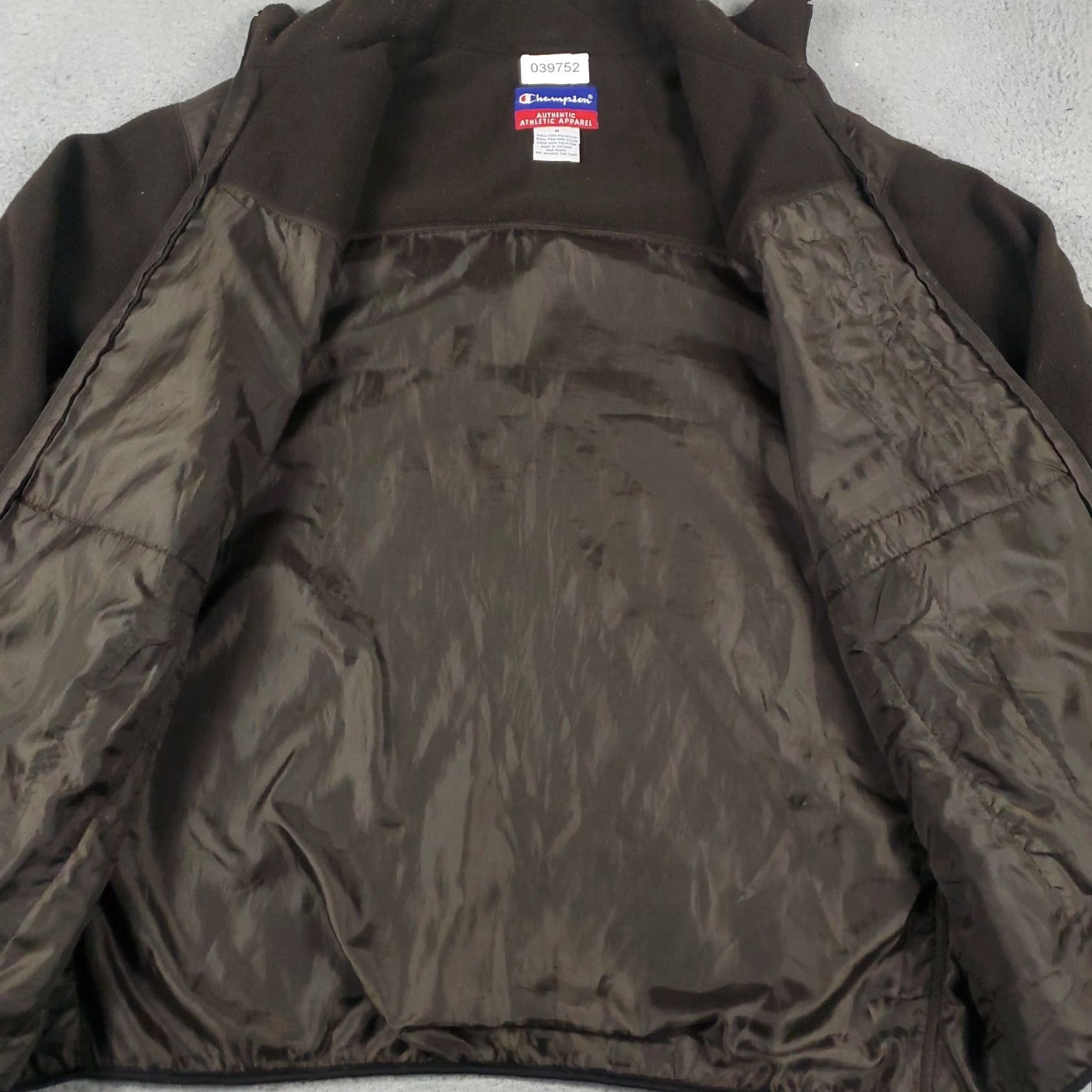 Champion Champion Jacket Mens Medium Brown Fleece Full Zip Up Winter Windbreaker Size US M / EU 48-50 / 2 - 5 Thumbnail