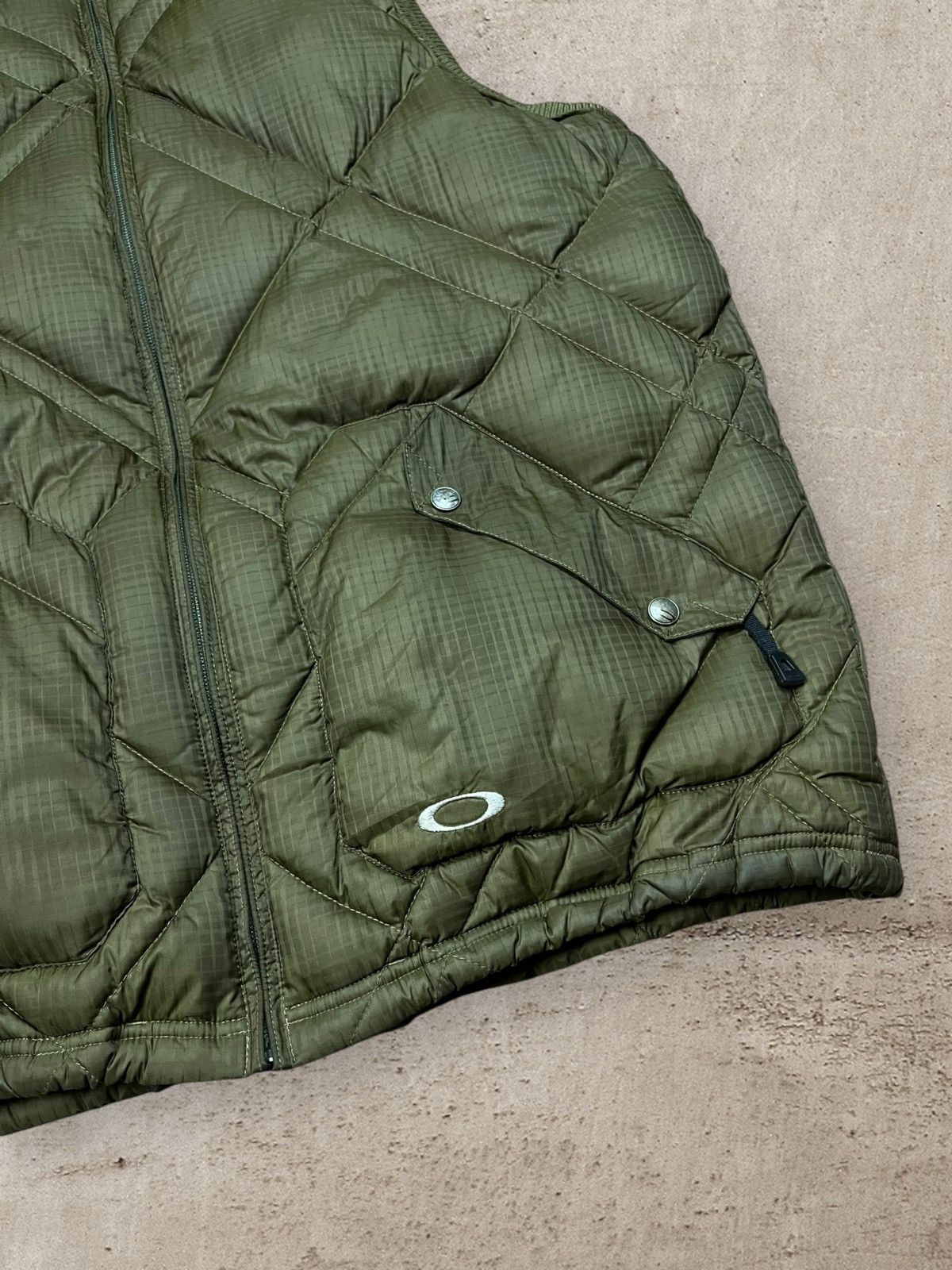 Oakley Oakley Puffer Vest Khaki Jacket Outdoors Mens XL Size US L / EU 52-54 / 3 - 3 Thumbnail