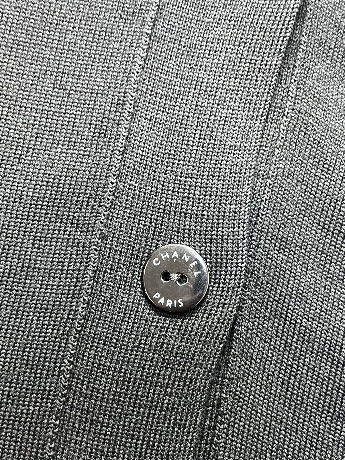 Chanel Chanel Flower Patch Logo Black Wool Cardigan Size 42 Size M / US 6-8 / IT 42-44 - 13 Thumbnail