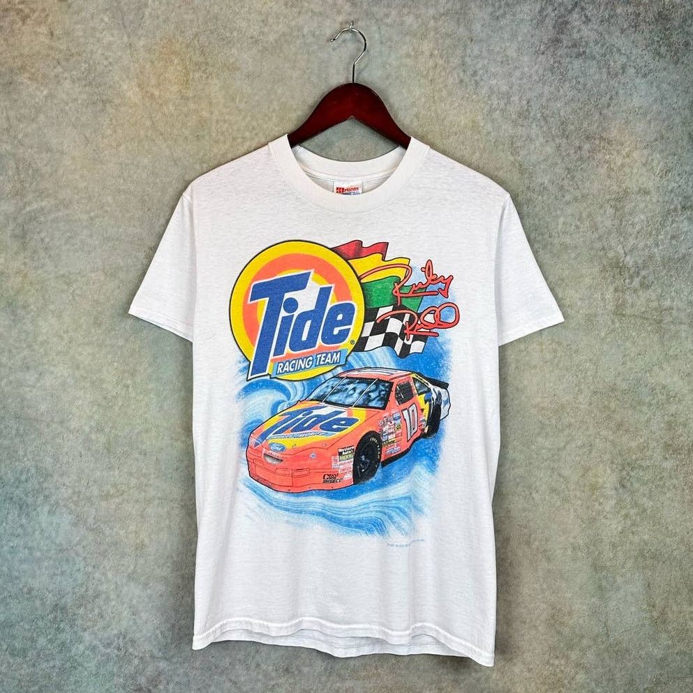 NASCAR × Vintage Vintage Nascar Tide Racing T Shirt Sz S White Ricky Rudd Size US S / EU 44-46 / 1 - 2 Thumbnail