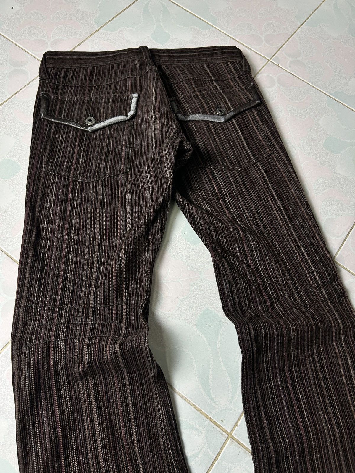 Japanese Brand Rare Flare jeans striped Edge rupert bootcut japan Size US 29 - 9 Thumbnail