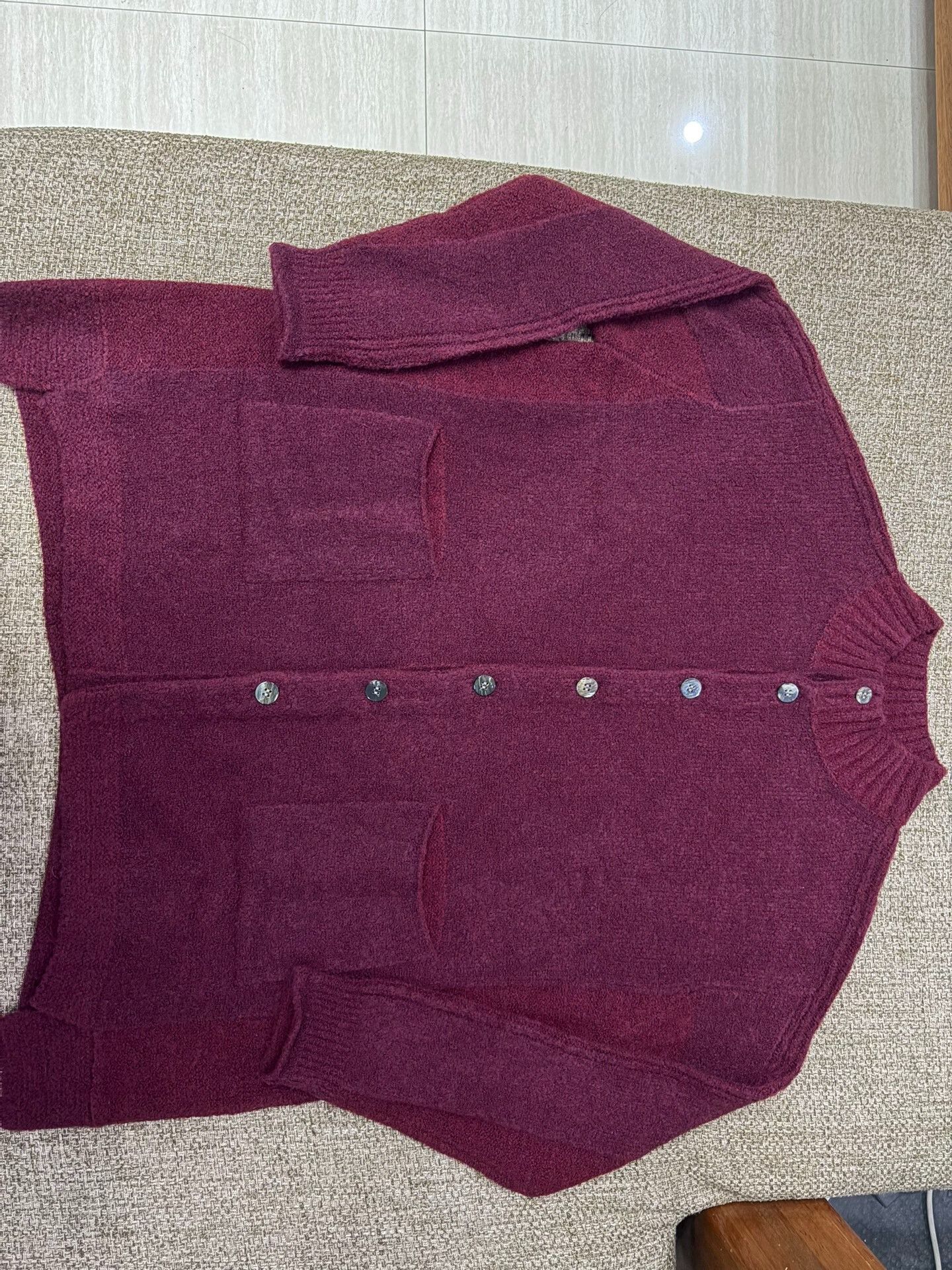 Japanese Brand Plantation Wool Cardigan for Autumn/Winter Size M / US 6-8 / IT 42-44 - 1 Thumbnail