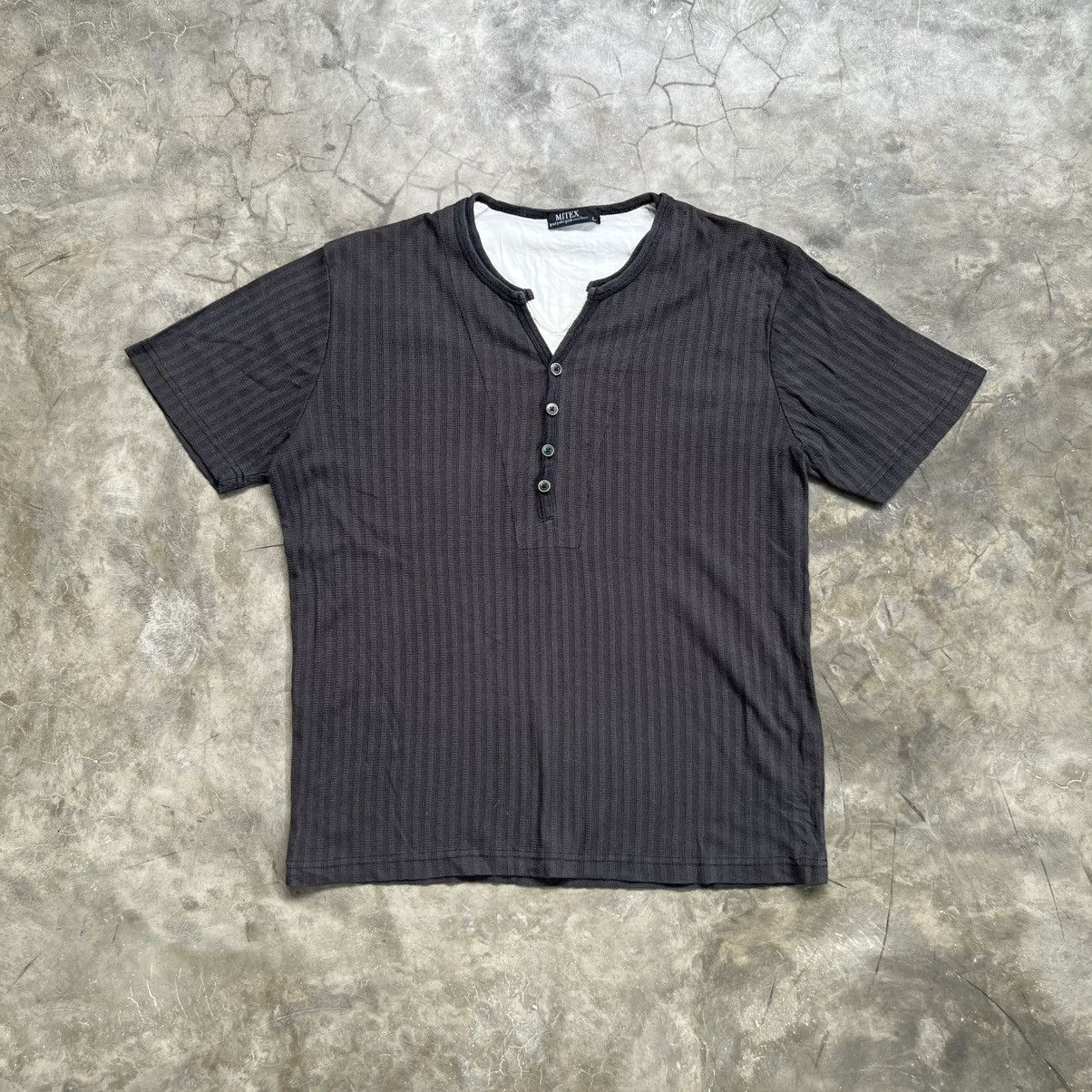 Hysteric Glamour 2000s Mitex Vkei Style Ribbed Double Layered T-Shirt Size US L / EU 52-54 / 3 - 1 Thumbnail