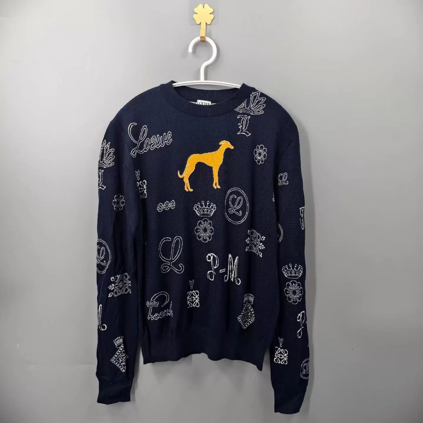 Loewe LOEWE Navy Blue Logo Knit Top S New Size US S / EU 44-46 / 1 - 1 Thumbnail