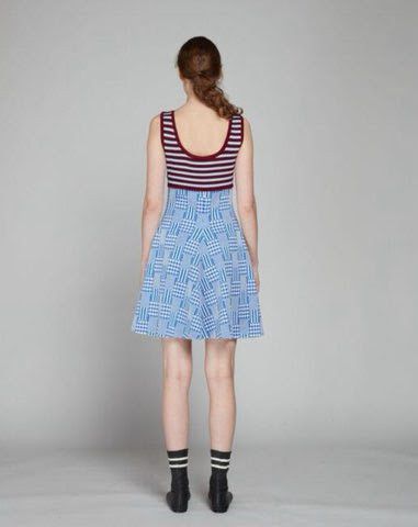 Marni o1w1db10125 Dress in Blue & Coffee Size XL / US 12-14 / IT 48-50 - 2 Thumbnail
