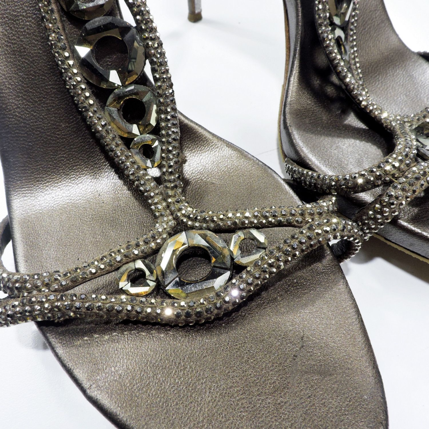 Rene Caovilla RENE CAOVILLA GLITTER VIBRAM HEELS Size US 9 / IT 39 - 7 Thumbnail