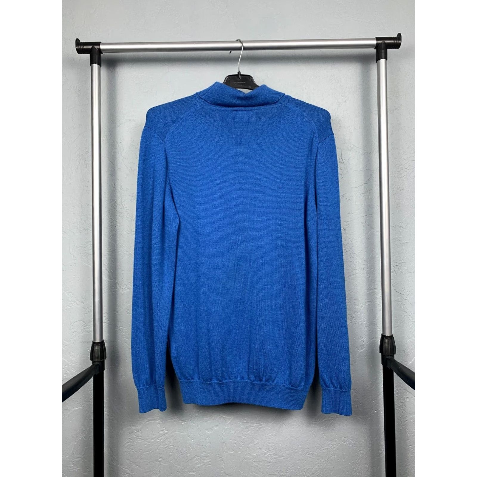 Lacoste Lacoste Turtleneck High Neck Mens Wool Knit Sweater M Blue Pullover Knitwear 4 M Size US M / EU 48-50 / 2 - 6 Thumbnail