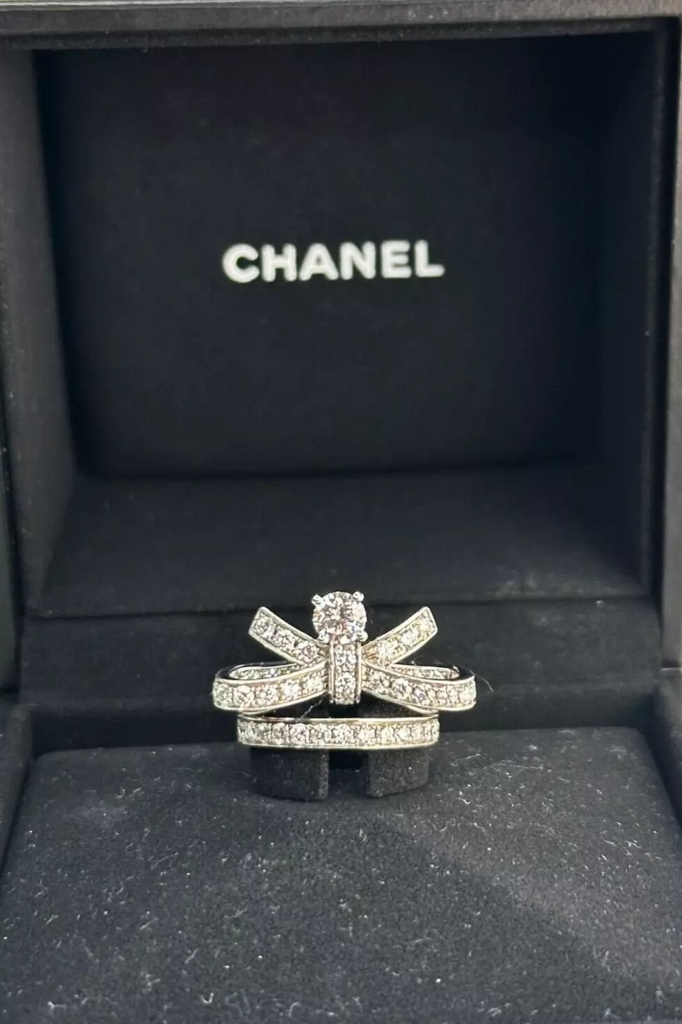 Chanel Chanel 18k Wht Gold 1.05 ct Diamond Ruban Ring, GIA, Sz 5.25 Size ONE SIZE - 5 Thumbnail