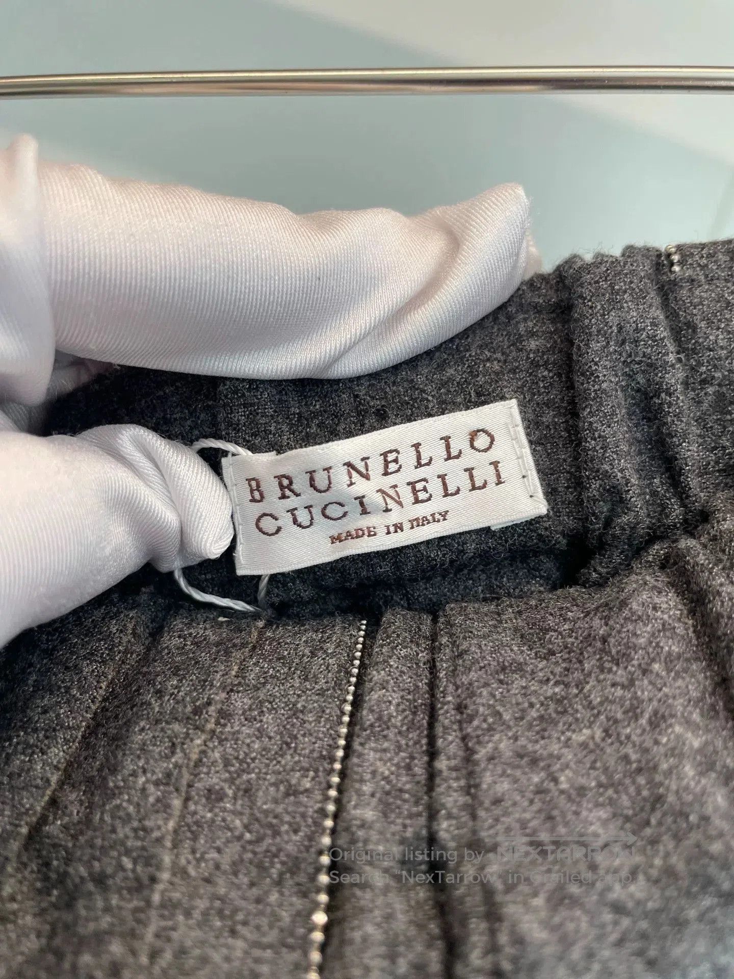 Brunello Cucinelli black gray embellished half skirt F38 code B. Size 28" / US 6 / IT 42 - 2 Thumbnail