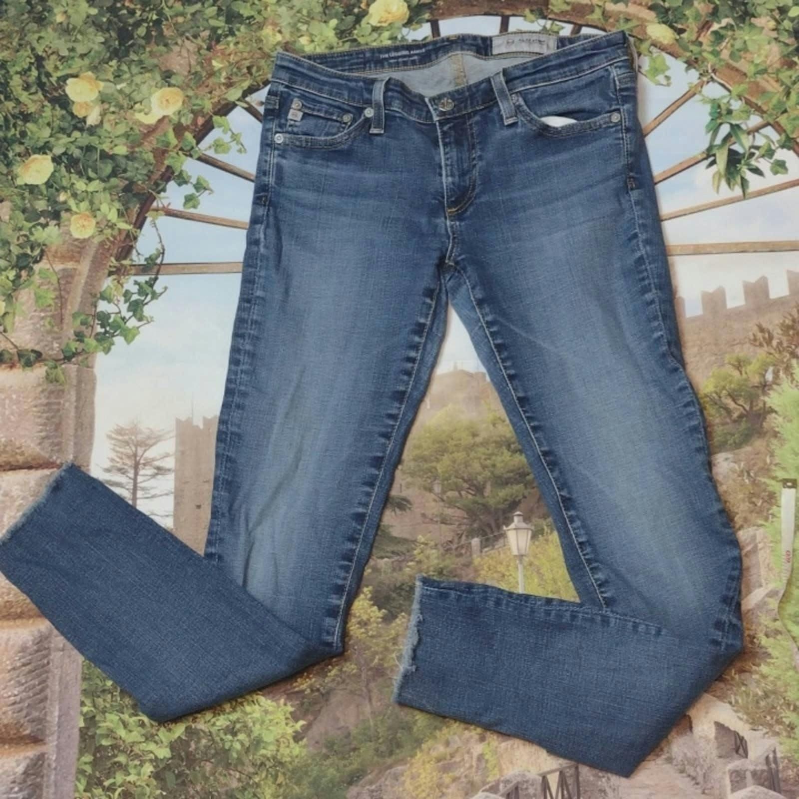 AG Adriano Goldschmied Ag Adriano Goldschmied legging ankle fringe jeans size 27r Size 28" / US 6 / IT 42 - 1 Thumbnail