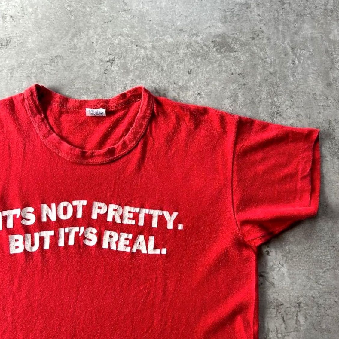 Russell Athletic VINTAGE Russell Athletic Sportswear Red Graphic Message T-Shirt L Made in USA 70s 80s Size US L / EU 52-54 / 3 - 2 Thumbnail