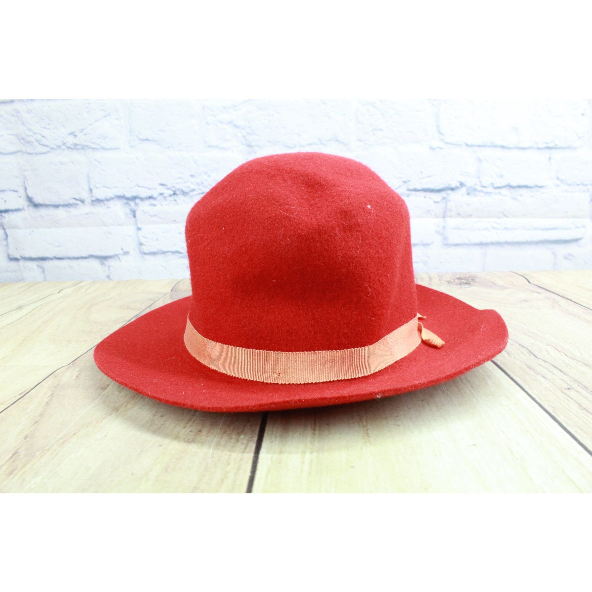 Other Effanem Crusher Scarlet Red Wool Hat Size 6 3/4 Size ONE SIZE - 2 Thumbnail