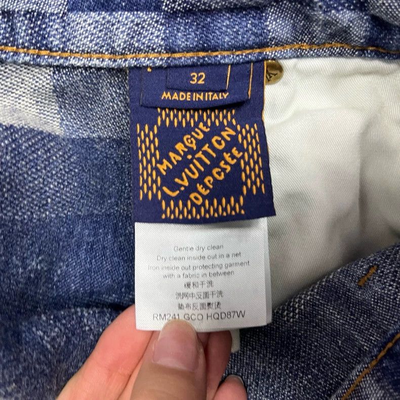 Louis Vuitton Louis Vuitton Blue plaid jacquard mid-rise slouchy straigh Size US 32 / EU 48 - 4 Thumbnail